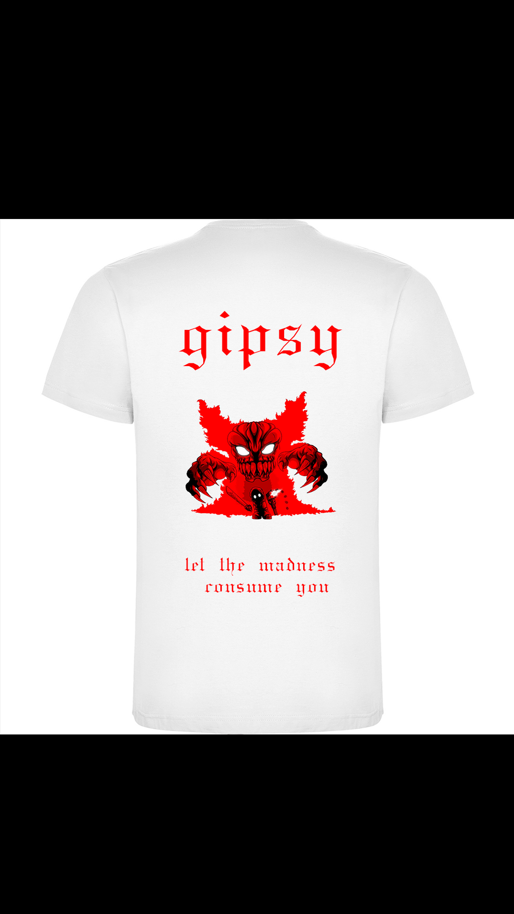 Polera gipsy blanca manga corta 100% algodón