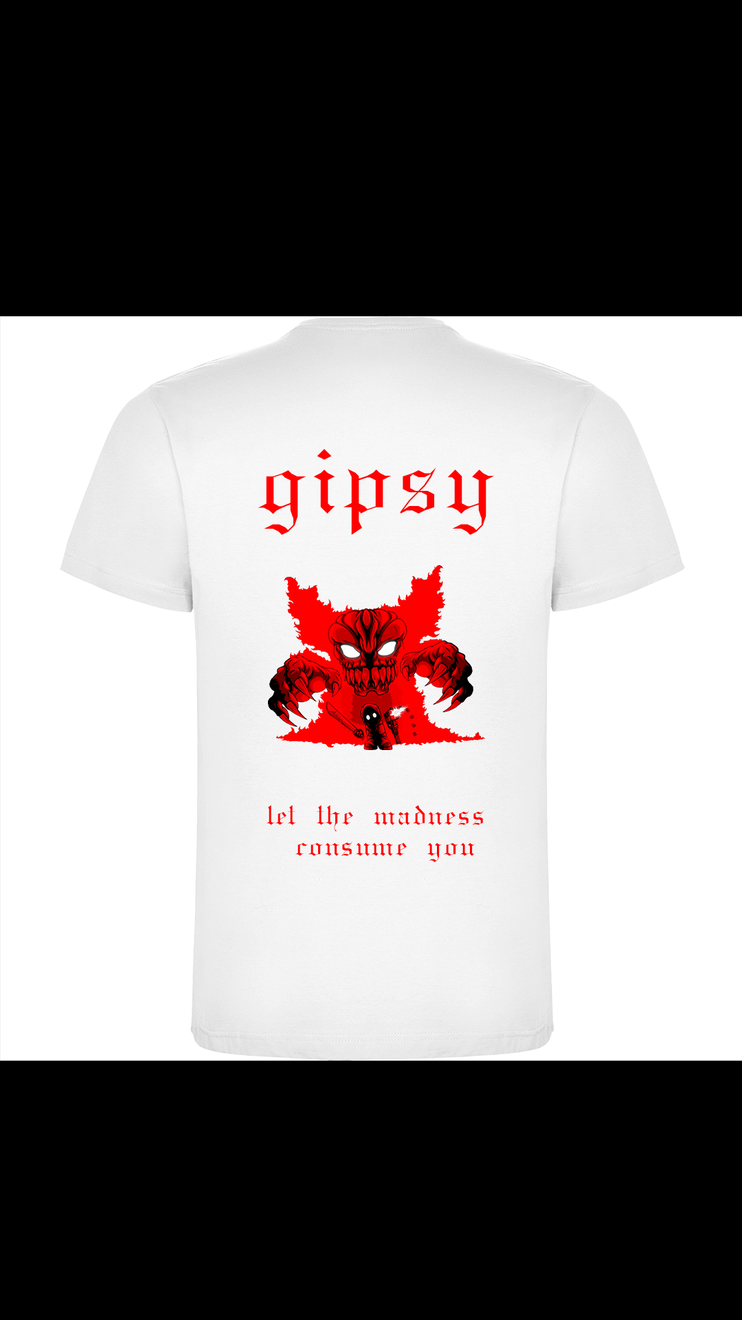 Polera gipsy blanca manga corta 100% algodón
