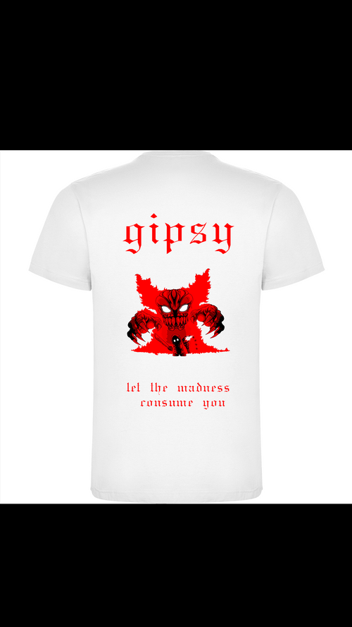 Polera gipsy blanca manga corta 100% algodón