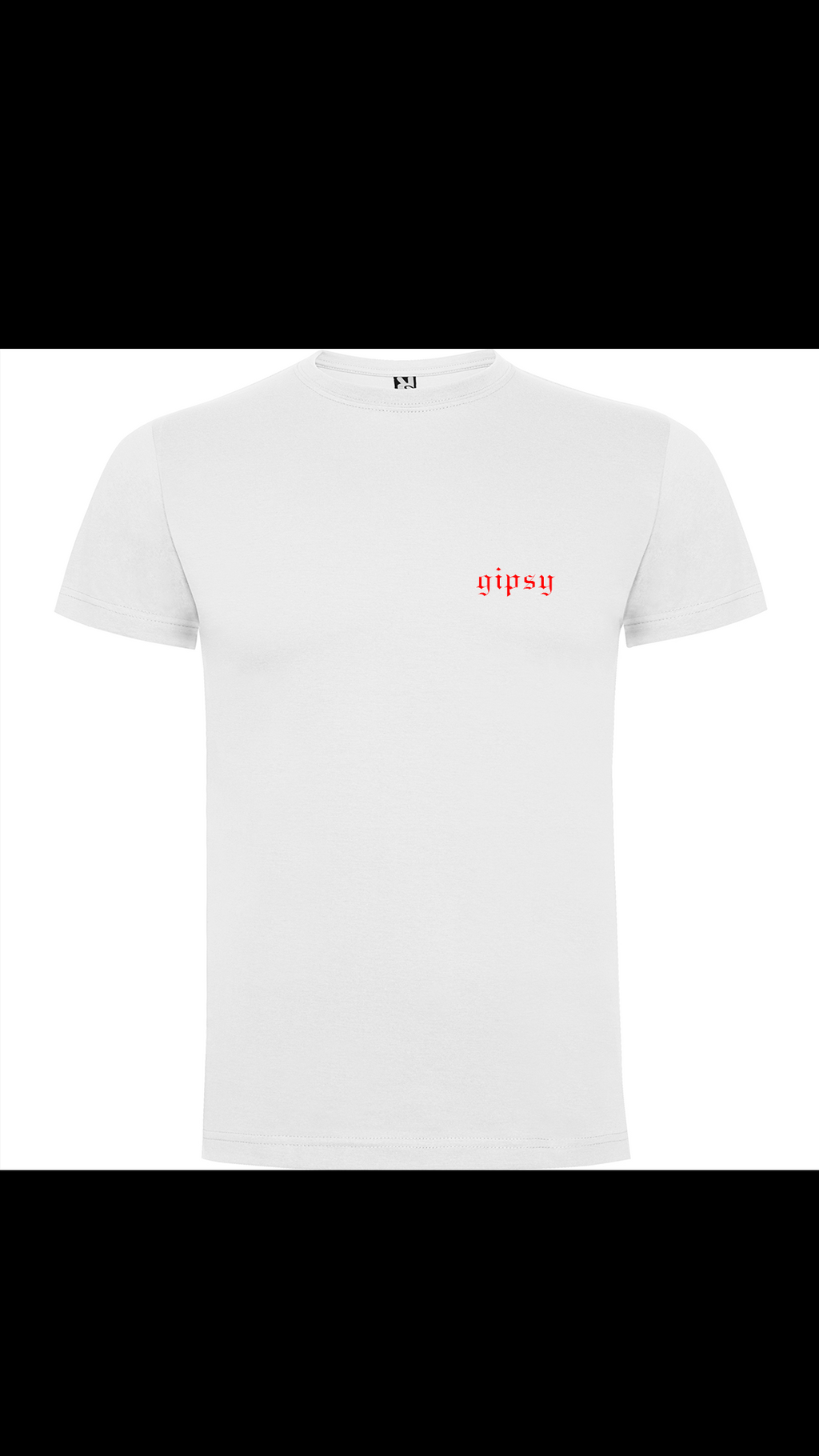 Polera gipsy blanca manga corta 100% algodón