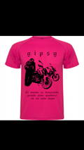 Polera gipsy deportiva naranja manga corta 100% poliéster piqué