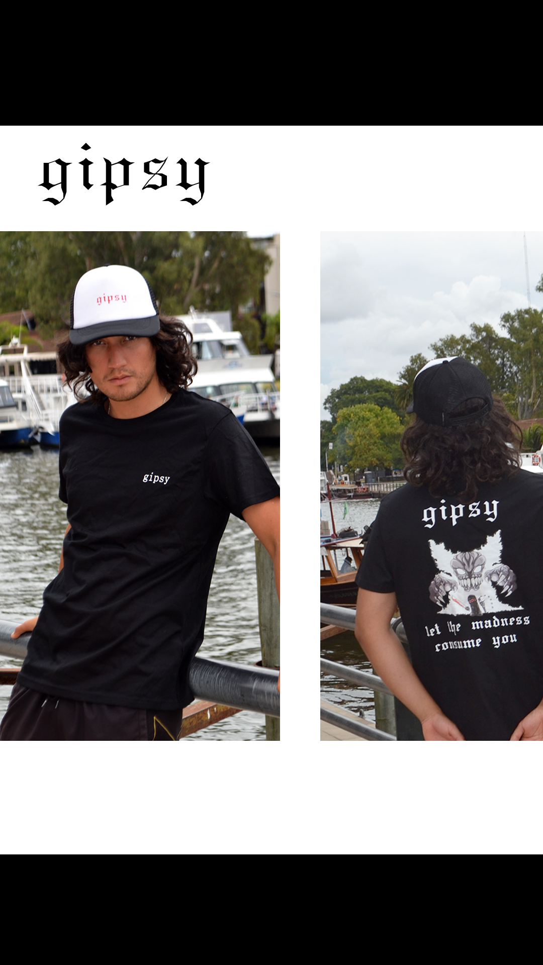 Polera gipsy negra manga corta 100% algodón